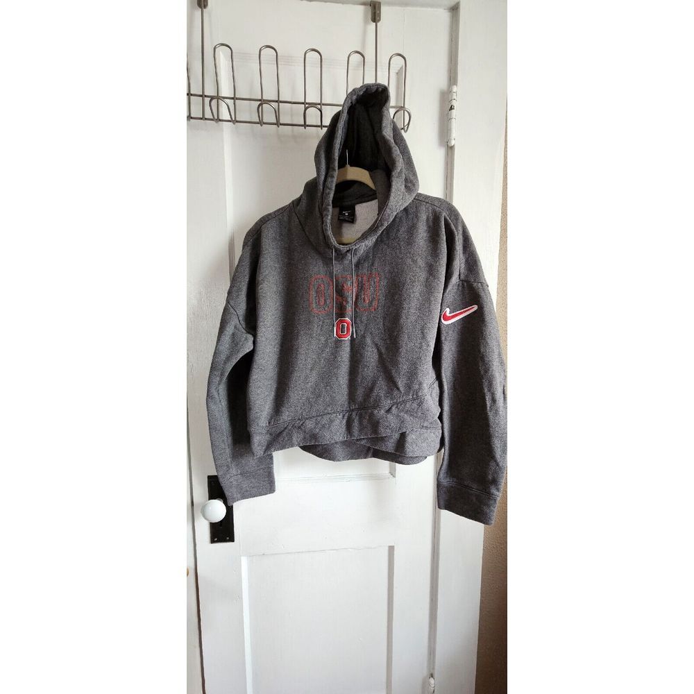 Nike OSU embroidered logo swoosh Fleece pullover‎ hoodie  women Large